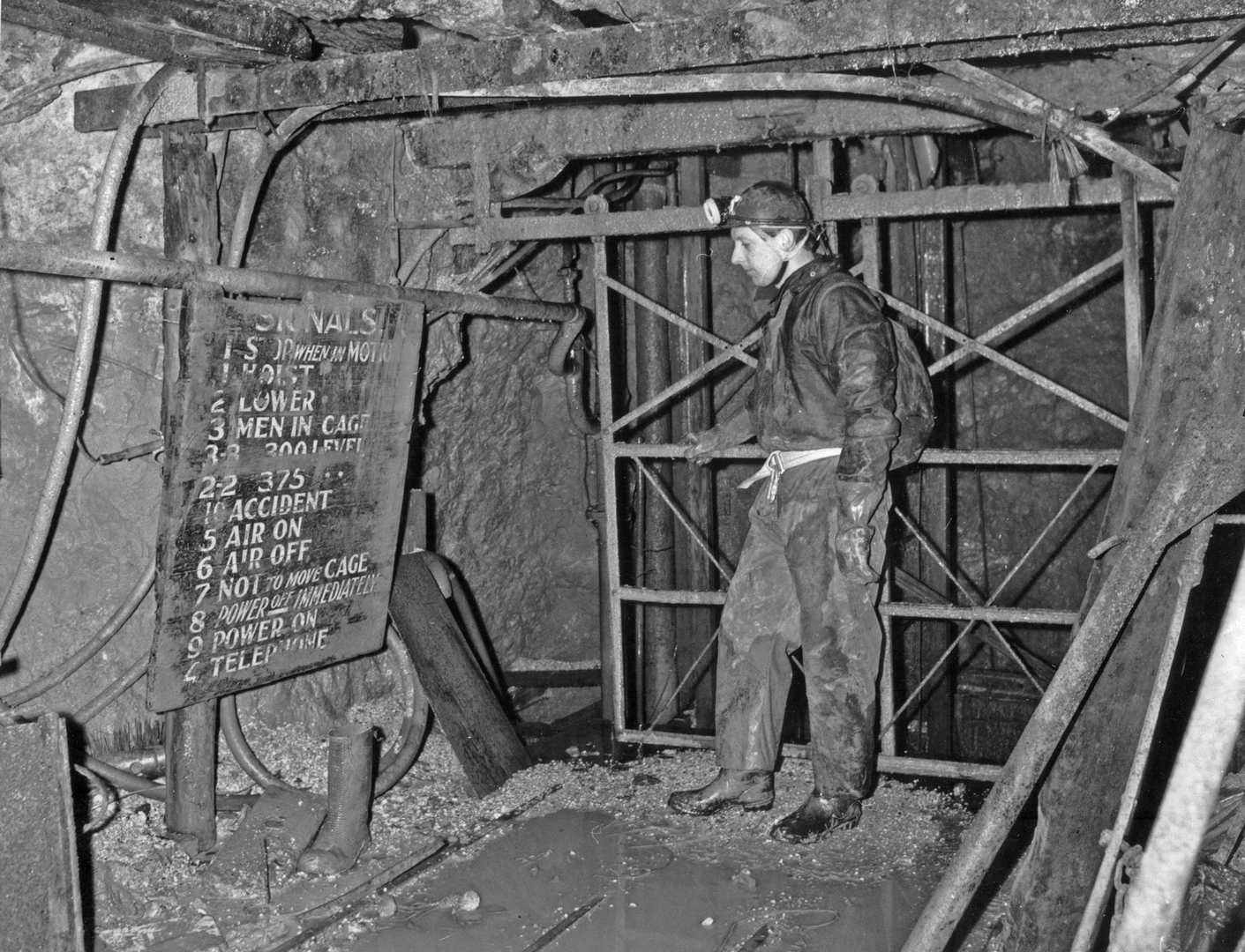Shaft station No 1 Long Rake spar mine